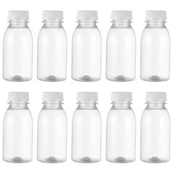 10vnt Skaidrus 350ML 250 ML Plastiko Pieno Saugojimo Butelių Gėrimų Gėrimo Butelių, Aišku, Pieno, Vandens, Sulčių Butelį Lauko