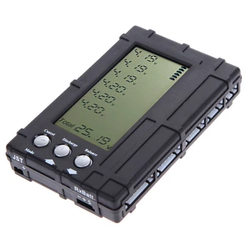 3 1. LCD RC Baterija Išleidiklis Matuoklis Balancer Testeriai 2-6S Lipo Baterija voltmetras