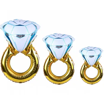 Deimantinis Žiedas Folija Balon Pripučiami Nuotakos Dušas Bachelorette Šalis, Vestuvių Dekoravimas Helio Oro Balionų Švenčių Šalies Prekių